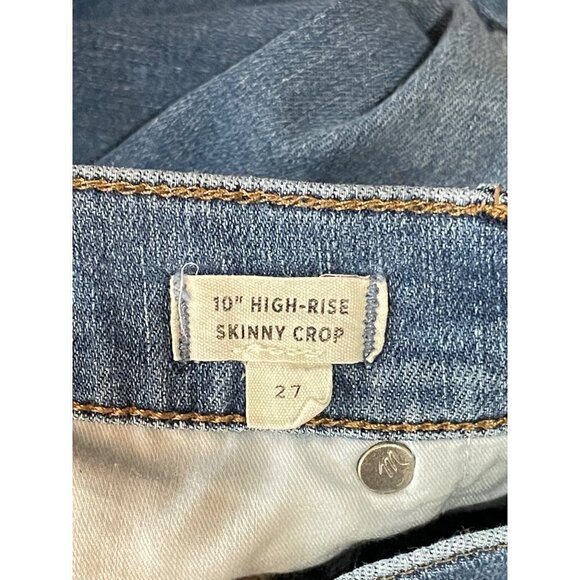 Madewell 10" High Rise Cropped Jeans Welling Wash Blue Womens Size 27 - Picture 11 of 13